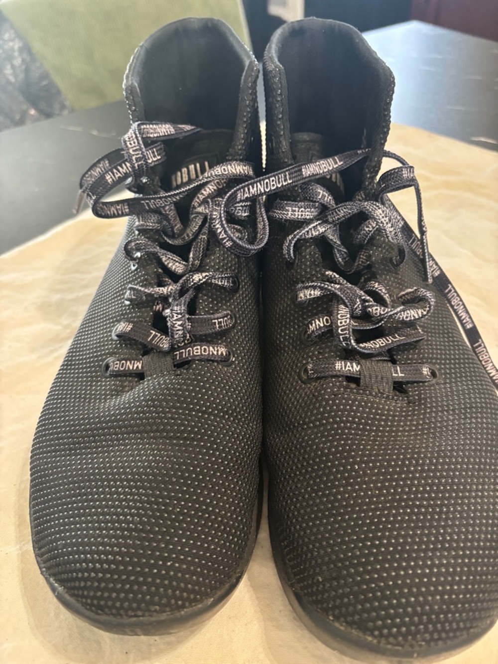 NOBULL Black Men’s Training Sneakers with Branded Laces